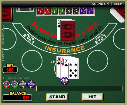 Play our free blackjack game